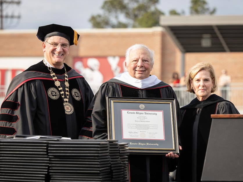George Moretz receives honorary degree from Lenoir-Rhyne at 2023 commencement