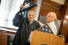 Judge Pop celebrates at Veterans Treatment Court graduation