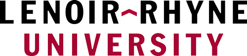 Lenoir-Rhyne University two-color stacked logo