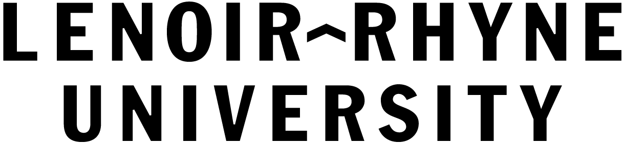Lenoir-Rhyne University stacked logo in black