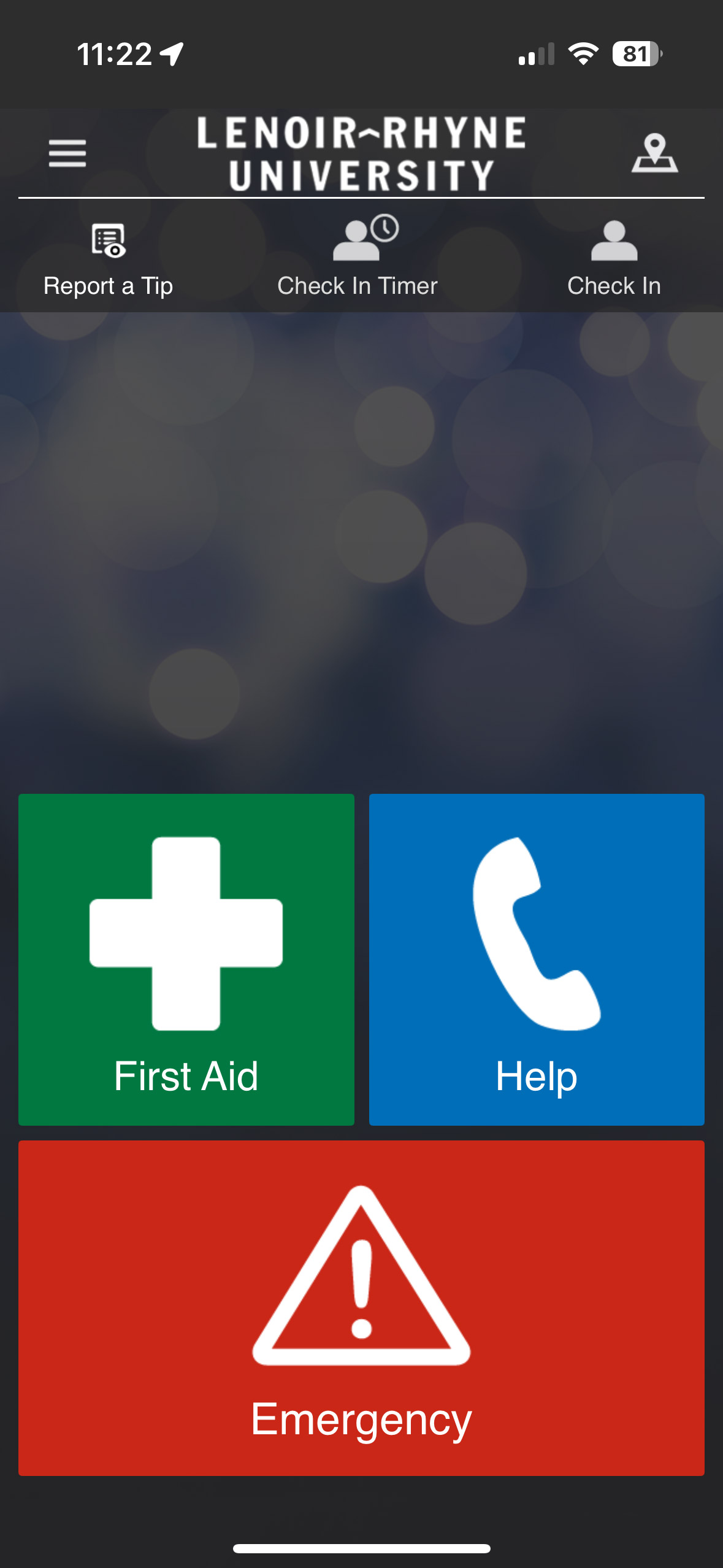 SafeZone app interface