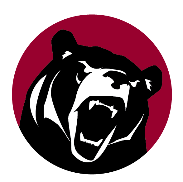 Bear mark on red circle background