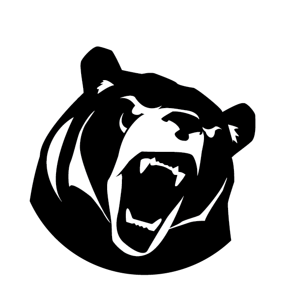 Bear mark on white circle background