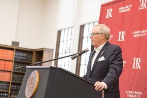 Bill McBrayer at the podium