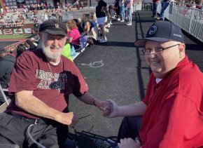 Tyler with Ray McNeely at Moretz Stadium