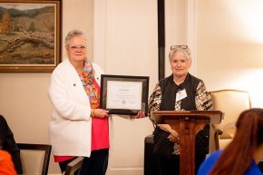 Barbara Klein receives her alumni award