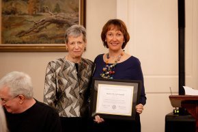 Martha Funnell receives her alumni award