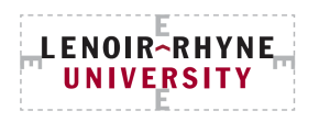 Lenoir-Rhyne University logo showing required spacing to be around the logo