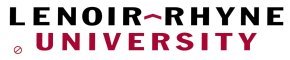 Example of stretch Lenoir-Rhyne University logo (improper use)