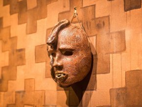 Face mask in the style of the Eastern Band Cherokee Nation