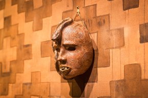 Face mask in the style of the Eastern Band Cherokee Nation