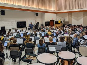 North Carolina Intercollegiate Honor Band in rehearsals