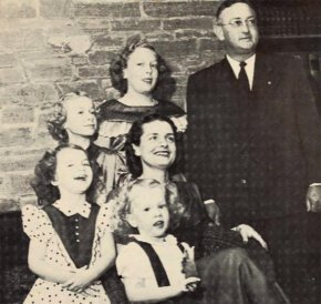 The DR Mauney family as they appeared on the cover of the alumni bulletin in 1953