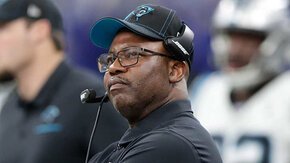 Perry Fewell on the sidelines as Carolina Panthers head coach