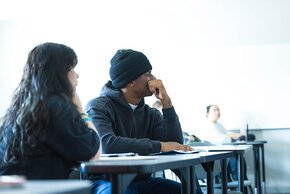 Students engaging with guest speakers in Introduction to Criminal Justice