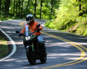 Kevin Miller riding on the blue ridge parkway