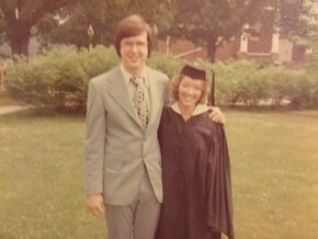 Mike Hogewood and Nancy Phillips on her commencement day