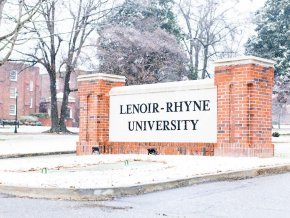 View of Lenoir-Rhyne University in winter