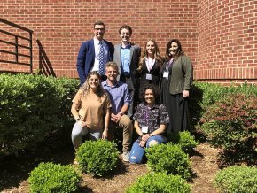 LR students presenting at NC Academy of Science