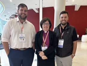 Kjell Bakken with ELCA bishop and Matt Hansen