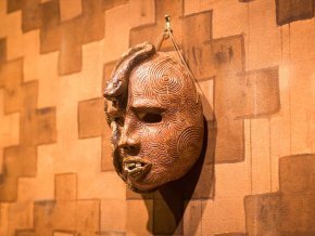 Face mask in the style of the Eastern Band Cherokee Nation