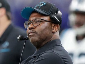 Perry Fewell on the sidelines as Carolina Panthers head coach
