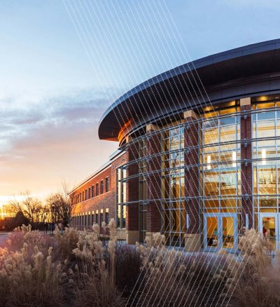 George Hall at sunset
