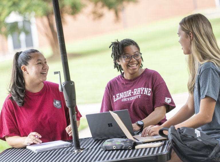 Students at Picnic Table
