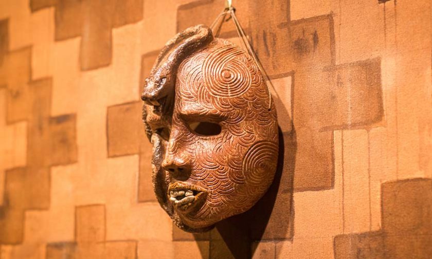 Face mask in the style of the Eastern Band Cherokee Nation