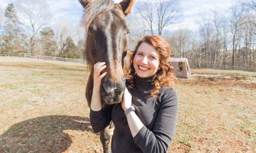 Carly York with her horse