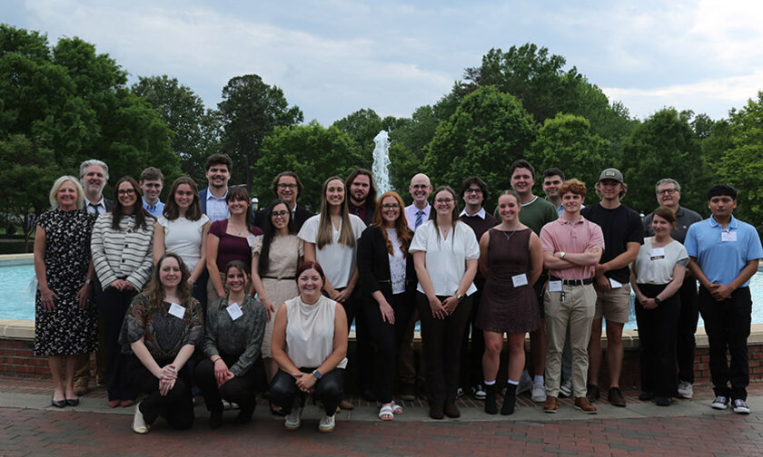 Full Lenoir-Rhyne delegation to 2026 North Carolina Academy of Science meeting.