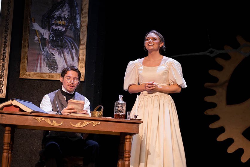 Summer Reich onstage as Ada Lovelace in Ada and the Engine