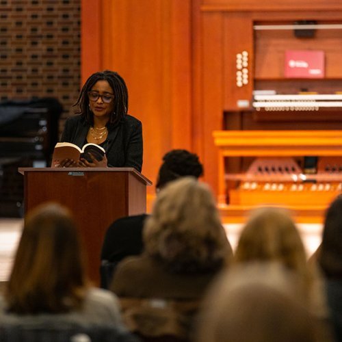 Tracy K Smith reads in Grace Chapel