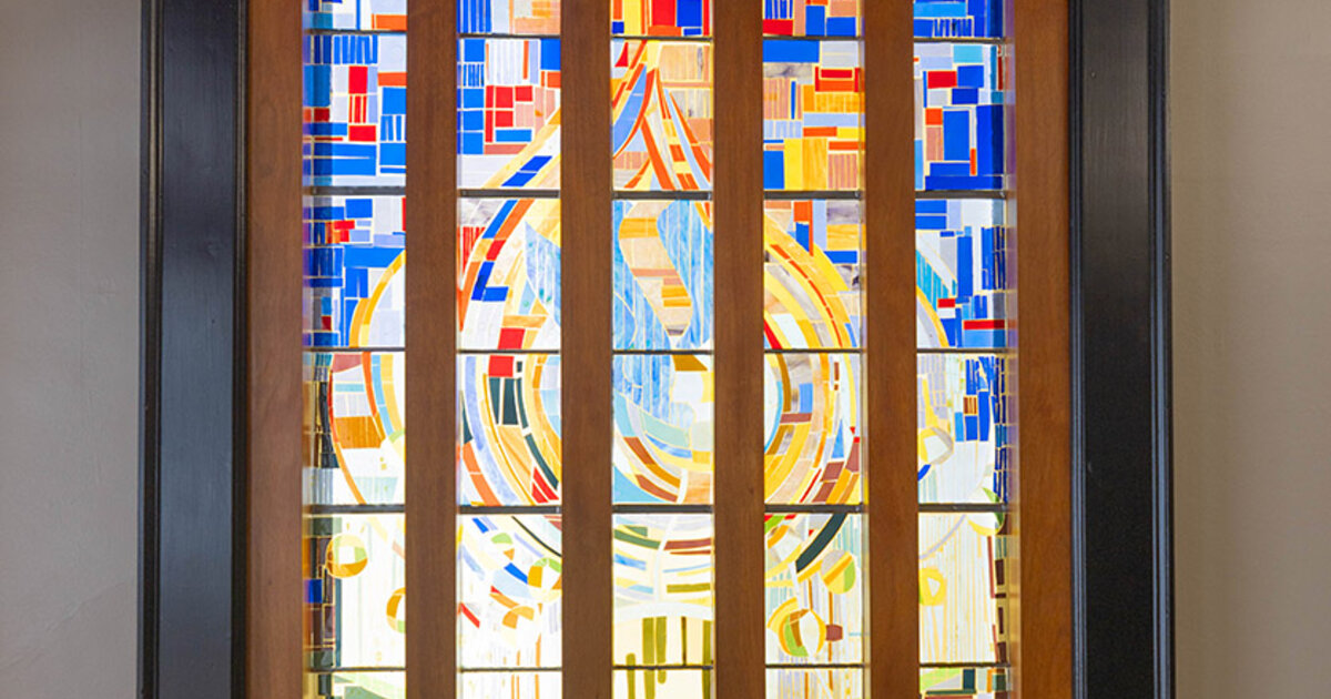 Replica of iconic window installed at LTSS Hickory | Lenoir-Rhyne