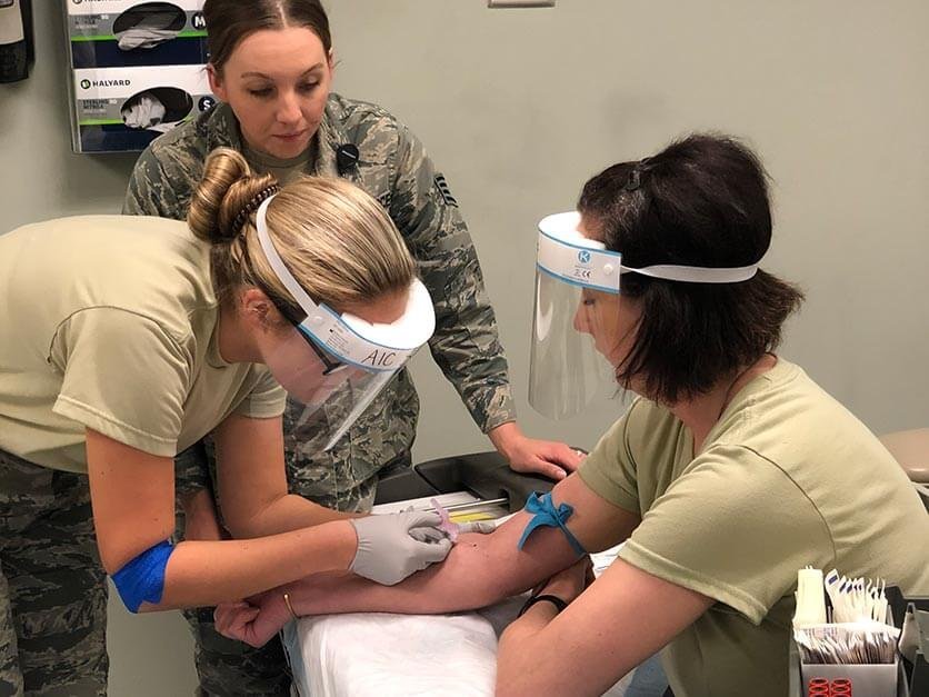 Camri Smithey trains in the Air National Guard.