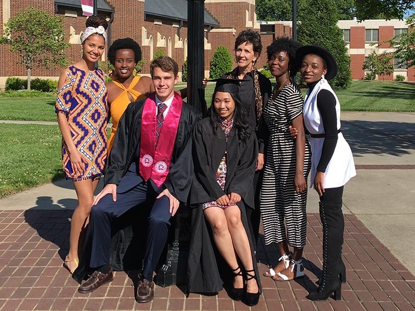 International students graduating during COVID held an impromptu celebration.