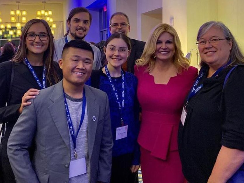 Students meet with president of Croatia during Washington, D.C. event