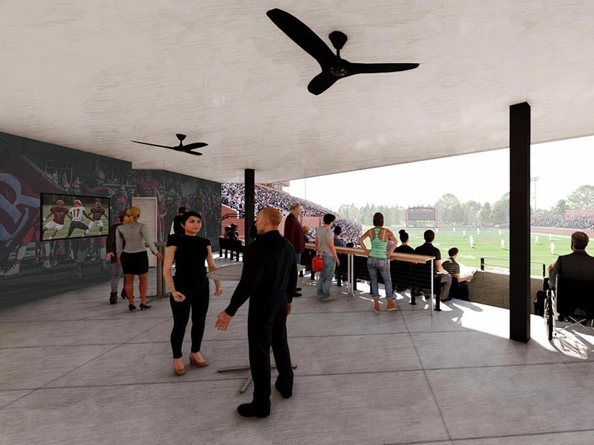 Rendering of the new club seating area