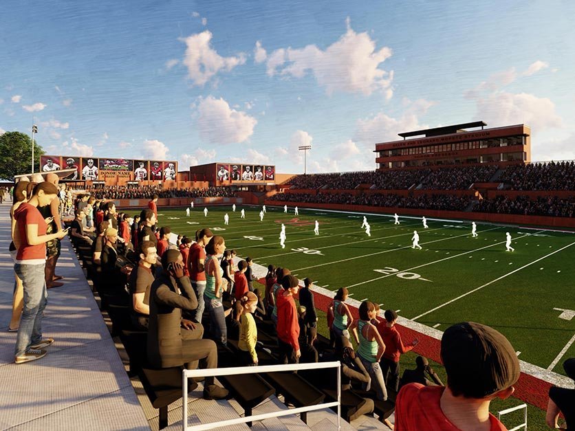 Rendering of a view from the new concourse