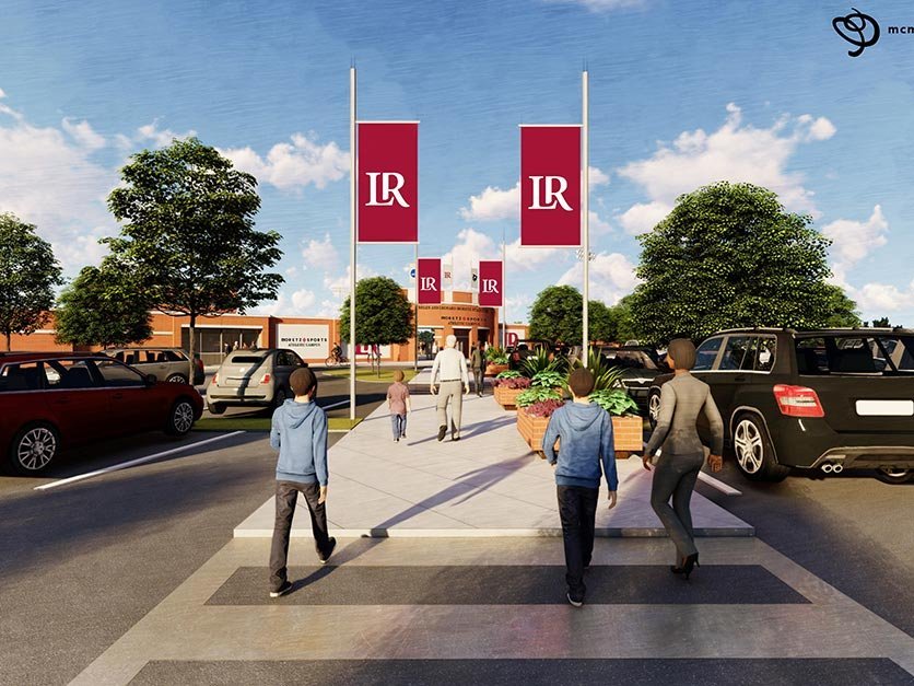 Rendering of the new entrance to Moretz Stadium