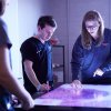 Health students diagnose symptoms on a simulation