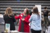 Katie Wohlman meets with students at career fair
