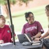 Students at Picnic Table