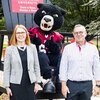 Summer and Glenn McGee in Bear Grove with Joe Bear